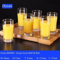 Bộ 6 Cốc Thủy Tinh Eo Sweet Bell Ocean – B00808 – 235ml