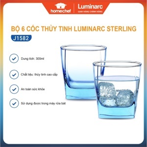 Bộ 6 cốc thủy tinh thấp Luminarc Sterling J1582 300ml