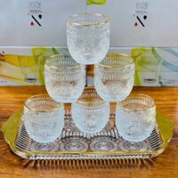 BỘ 6 CỐC THUỶ TINH TRỐNG ĐỒNG BÉ