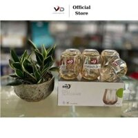 Bộ 6 Cốc Thuỷ Tinh Uống Nước Chịu Nhiệt Diamond Vàng