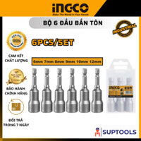 Bộ 6 đầu bắn tol đa năng INGCO AMN65061 Chiều dài 65mm (Đồ nghề chính hãng)