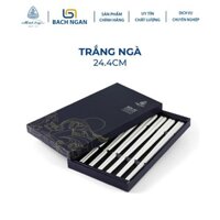 Bộ 6 đôi đũa sứ dưỡng sinh Minh Long 24.4 cm - Trắng ngà - Gốm sứ cao cấp Minh Long I