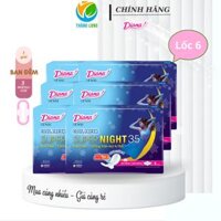 Bộ 6 gói băng vệ sinh ban đêm Diana Sensi Cool Fresh Night 35cm 3 miếng/gói