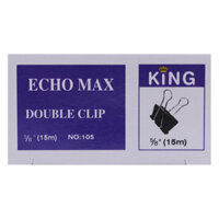 Bộ 6 Hộp Kẹp Bướm Echo 15mm - Đen