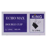 Bộ 6 Hộp Kẹp Bướm Echo 15mm - Đen