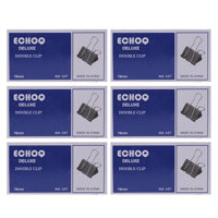 Bộ 6 Hộp Kẹp Bướm Echo 19mm - Đen