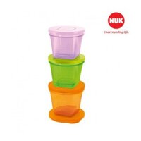 Bộ 6 hộp trữ đồ ăn dặm/Hộp đựng thực phẩm NUK 65ml 75ml 85ml