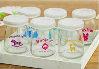 Bộ 6 hũ làm sữa chua thủy tinh