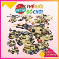 Bộ 6 in 1 biệt đội quân sự 6 in 1 tương thích lego đồ chơi mô hình lắp ráp thông minh phát triển trí tuệ 3-6 tuổi