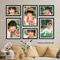 Bộ 6 Khung ảnh màu đen trơn đẹp giá tại Xưởng (được Sơn màu từ gỗ thông thật)