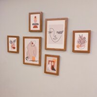 Bộ 6 khung tranh treo tường phòng khách Minimalist 3