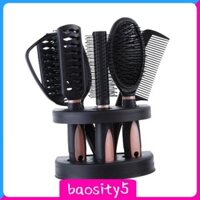 Bộ 6 Lược Chải Tóc Cắt Tóc Dụng Cụ Tạo Kiểu Gương Và Giá Đỡ Đứng Cho Salon Nhà Làm Tóc Nữ
