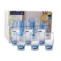 BỘ 6 LY CAO THỦY TINH LUMINARC SALTO ICE BLUE, Dung Tích 350ML/Ly