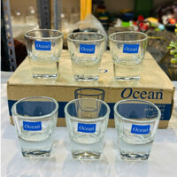 Bộ 6 Ly chén uống rượu mắt trâu hạt mít nhỏ ocean thái lan Plaza Shot P00210 đẹp cao cấp giá rẻ sung tích 55ml
