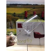 Bộ 6 ly pha lê uống rượu vang đỏ Lord 420 ml Tiệp Khắc