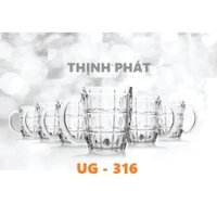 Bộ 6 ly quai thủy tinh UG 316 Thái Lan - Ly uống bia Thái Lan hàng chính hãng