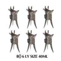 Bộ 6 Ly rượu đồng 3 chân thời cổ Trung Quốc