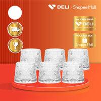 Bộ 6 Ly Rượu Mạnh Thủy Tinh Deli Spinning Baroque 170ml - DEKB148C