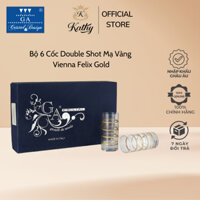 Bộ 6 Ly Rượu Pha Lê Mạ Vàng 10k Nhập Khẩu ITALY Vienna Felix Gold GA-Kathyhomevn