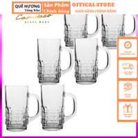 Bộ 6 Ly Thủy Tinh 131 Có Quai, Cốc Thủy Tinh Uống Cà Phê Dung Tích 325ml MC31