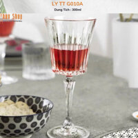 Bộ 6 Ly thuỷ tinh chân cao miệng cốc loe, ly rượu vang, ly cooktail decor đồ uống sang chảnh