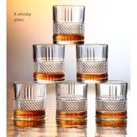 BỘ 6 LY THỦY TINH PHA LÊ CAO CẤP SANG TRỌNG VÂN KIM CƯƠNG