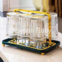 Bộ 6 Ly thủy tinh pha lê cao cấp uống nước 300ml, cốc uống nước wine glass