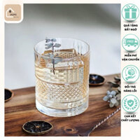 Bộ 6 Ly Thuỷ Tinh Pha Lê Vân Kim Cương 340ml, Cốc Thủy Tinh, Ly Họa Tiết Sang Trọng - DOMISTORE99