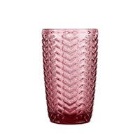 Bộ 6 Ly Uống Nước Thuỷ Tinh Cao Vân Sóng Hồng 380ml