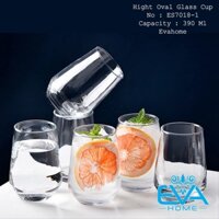 Bộ 6 Ly Uống Nước Thuỷ Tinh Oval Lỡ ES7018-1 Hight Oval Glass Cup 390Ml