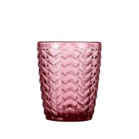 Bộ 6 Ly Uống Nước Thuỷ Tinh Thấp Vân Sóng Hồng 300ml