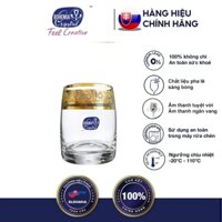 Bộ 6 ly uống rượu mạnh pha lê 060 ml mạ vàng 24k