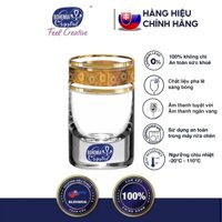 Bộ 6 ly uống rượu mạnh pha lê 035 ml mạ vàng 24k