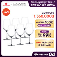 Bộ 6 Ly Uống Rượu Vang Đỏ Pha Lê Cao Cấp Lucaris Bordeaux 625ml Nhập Khẩu Chính Hãng Không Chứa Chì - Tokyo S02BD22