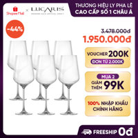 Bộ 6 Ly Uống Rượu Vang Đỏ Pha Lê Cao Cấp Lucaris Bordeaux 770ml Nhập Khẩu Chính Hãng, Không Chứa Chì - Hongkong S04BD27