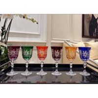 Bộ 6 Ly Vang Pha Lê Màu Marika 220ml sang xịn - Made in Poland