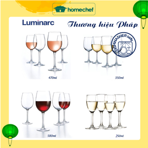 Bộ 6 ly vang thủy tinh Luminarc Senso G3806 - 470ml