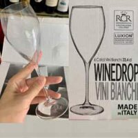 Bộ 6 ly WineDrop Vini Bianchi 334ml (Goblet For White Wines) nhập khẩu Ý