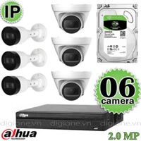 Bộ 6 Mắt Camera IP DAHUA 2.0mp