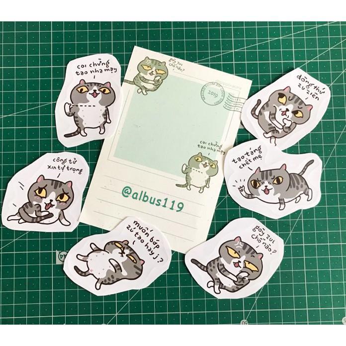 Mua Set 30 Sticker Mèo Ami Mập Bụng Bự ảnh decal hình dán ép lụa tại  MPPshop  Tiki