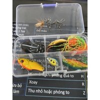 BỘ 6 MỒI CÂU LURE - MỒI GIẢ CÂU CÁ LÓC, CÁ CHẼM DÙNG CHO MỌI ĐỊA HÌNH