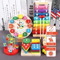 Bộ 6 Món Đồ Chơi Gỗ Phát Triển Trí Tuệ Cho Bé
