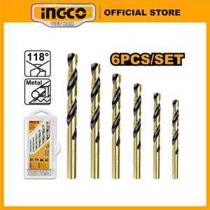 Bộ 6 mũi khoan kim loại HSS Ingco AKDB1065