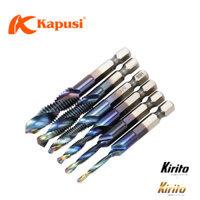 Bộ 6 mũi khoan Taro ren KAPUSI Japan, cỡ từ M3-M10 thép cao cấp HSS