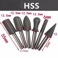 Bộ 6 mũi mài khắc lũa  gỗ đa năng trục 6mm