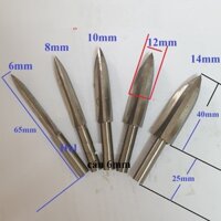 Bộ 6 mũi phá gỗ lũa làm bonsai 6,8,10,12,14mm dùng cho máy khoan máy mài khuôn - mũi tỉa gỗ siêu dài trục 6mm