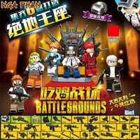 Bộ 6 Nhân Vật Game PUBG Chúa Tể Chiến Tranh Và Ngai Vàng Chiến Binh Đồ Chơi Ghép Hình Lắp Ghép Gạch Khối Block Brick MOC