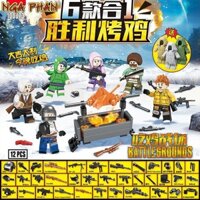 Bộ 6 Nhân Vật Game PUBG Nướng Gà Mùa Đông Siêu Đẹp Đồ Chơi Xếp Hình Lắp Ráp Gạch Khối Block Brick MOC DIY Quan Guan
