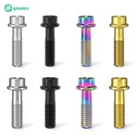 Bộ 6 Ốc Vít m5x16 / m5x18 Bằng Hợp Kim Titan Gắn Ghi Đông Xe Đạp