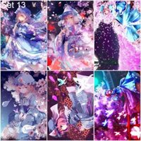 Bộ 6 Poster anime Touhou Gensou Mangekyou - Đông Phương Huyễn Tưởng 2 bóc dán - A3,A4,A5 - Set 13,Khổ A5 không cán